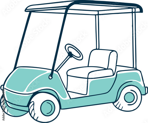 golf cart isolated on white