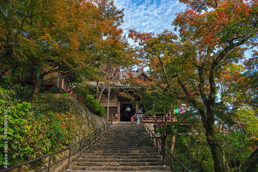 Fototapeta premium 奈良 長谷寺 境内の秋景色