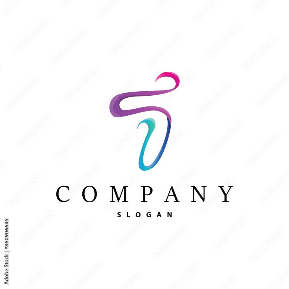 Obraz premium Initial T Letter Alphabet Logo Modern and Luxury Design Icon Vector Template Element
