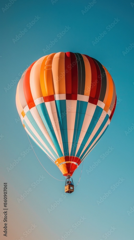 Obraz premium hot air balloon award winning photography, minimalist, commercial ads photo, advertising
