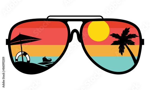 Summer sunglasses vector illustration