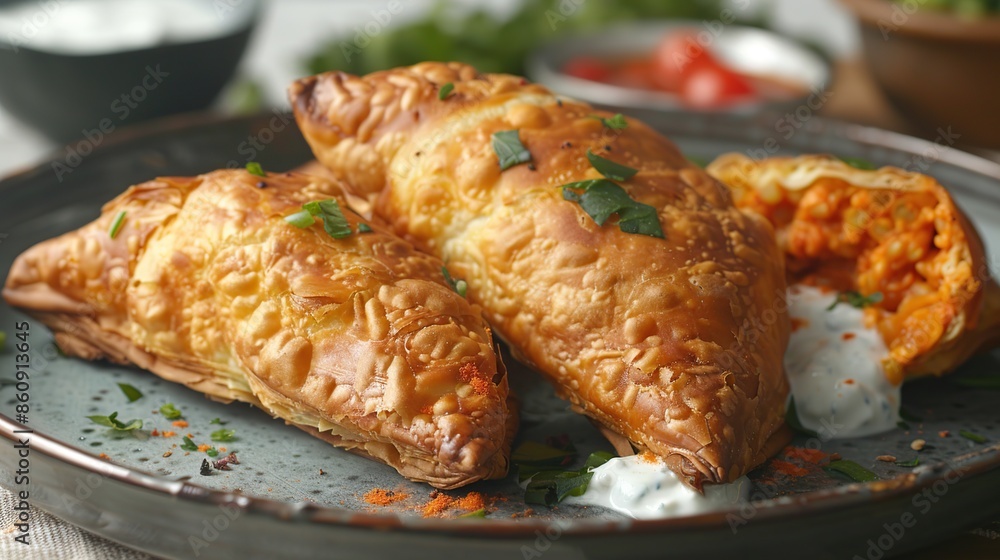 Crispy Golden Pastries with Savory Filling Crispy Golden Pastries with Savory Filling