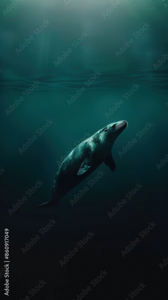 Obraz premium Walrus award winning photography, minimalist, commercial ads photo, advertising, stunning