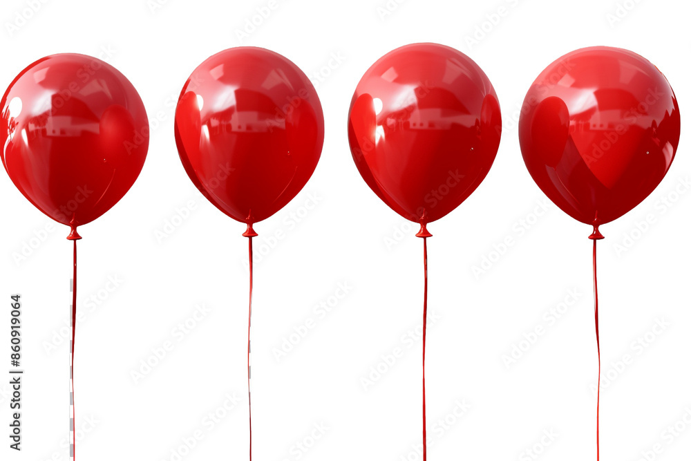red balloons isolated on transparent background red balloons isolated on transparent background