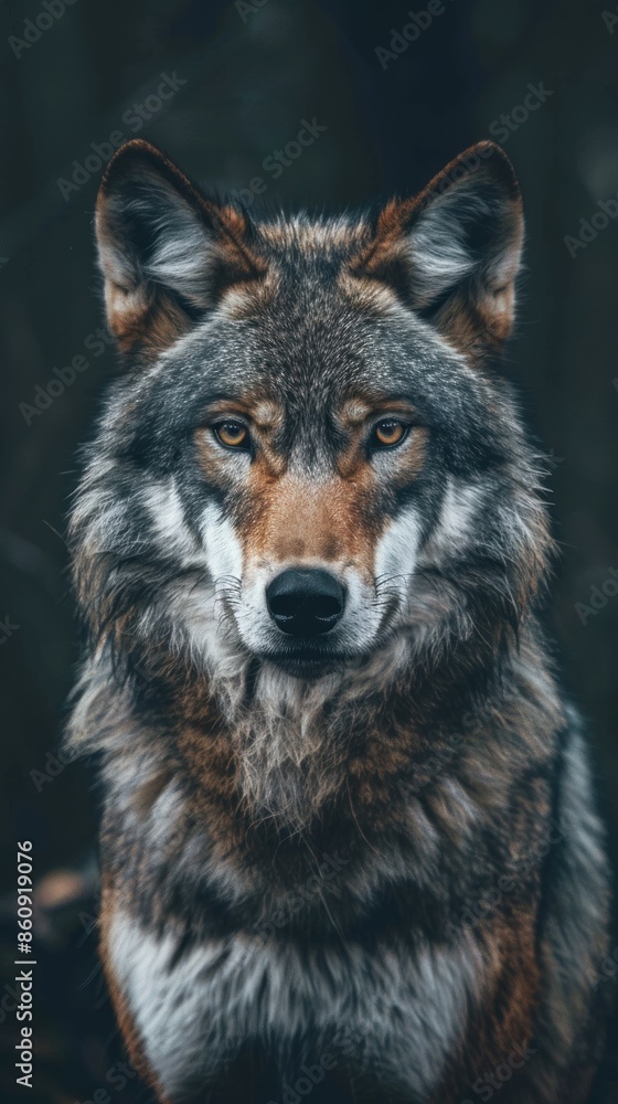 Fototapeta premium Wolf , award winning photography, commercial ads photo, advertising, studio, stunning