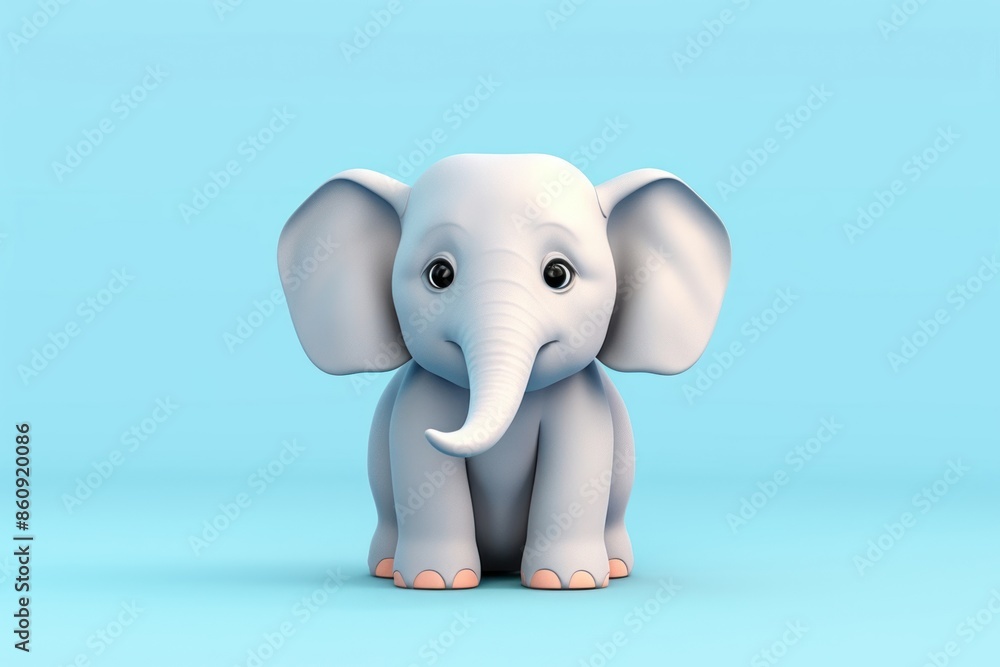 Fototapeta premium 3d elephant wildlife animal mammal.