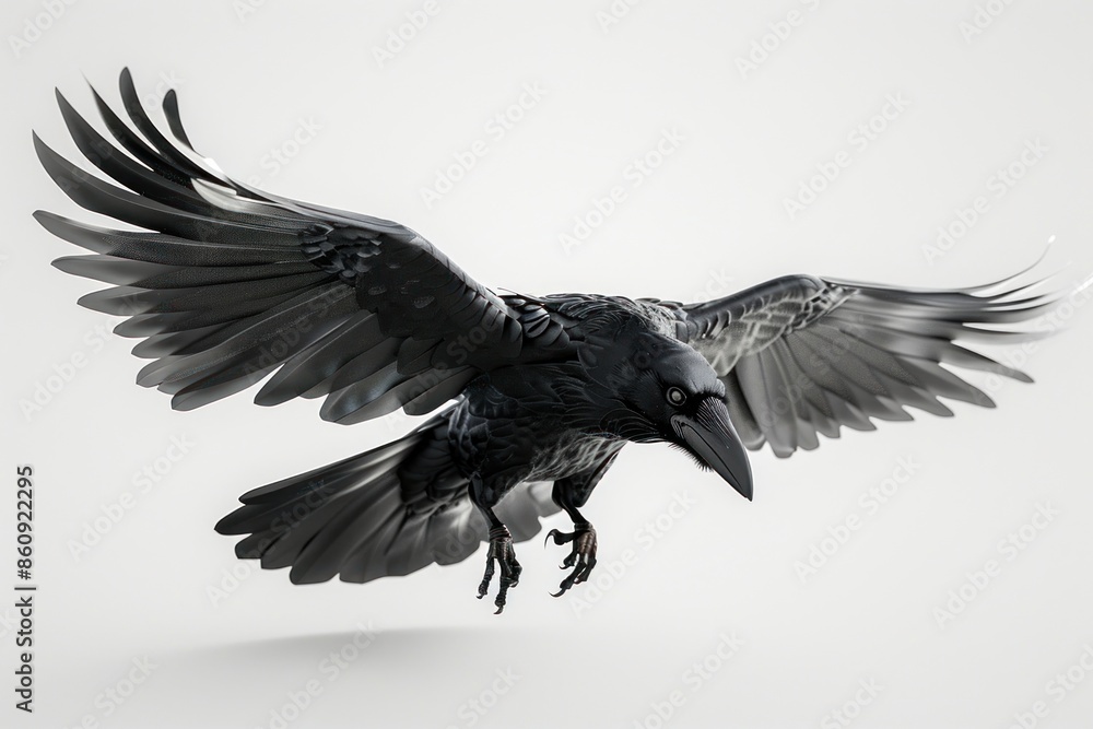 Obraz premium Flying raven clothing apparel animal.