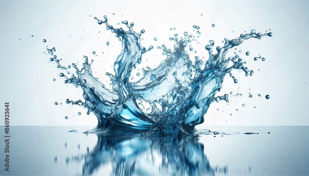 Blue water splash background Blue water splash background