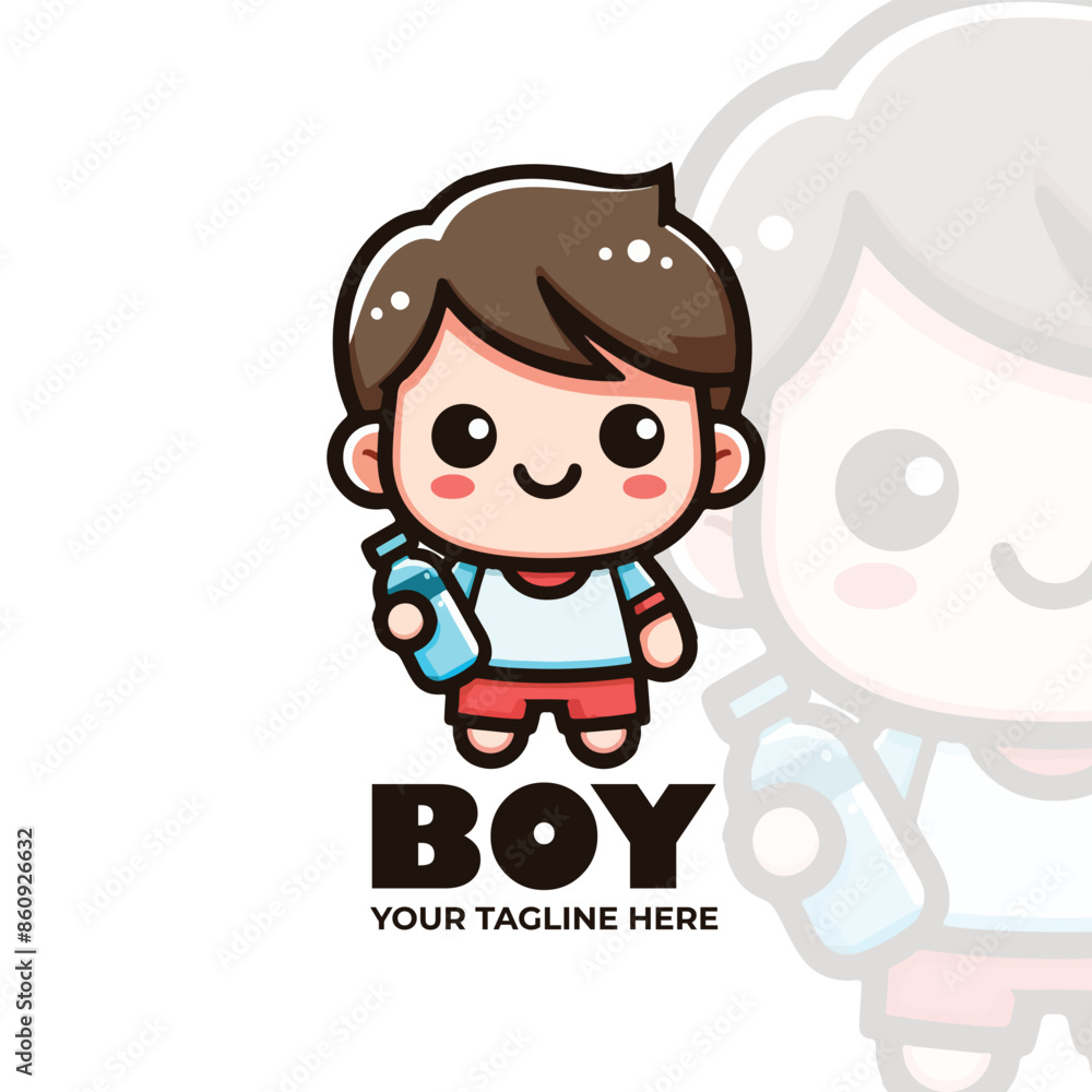 The Cute Boy Logo Design The Cute Boy Logo Design