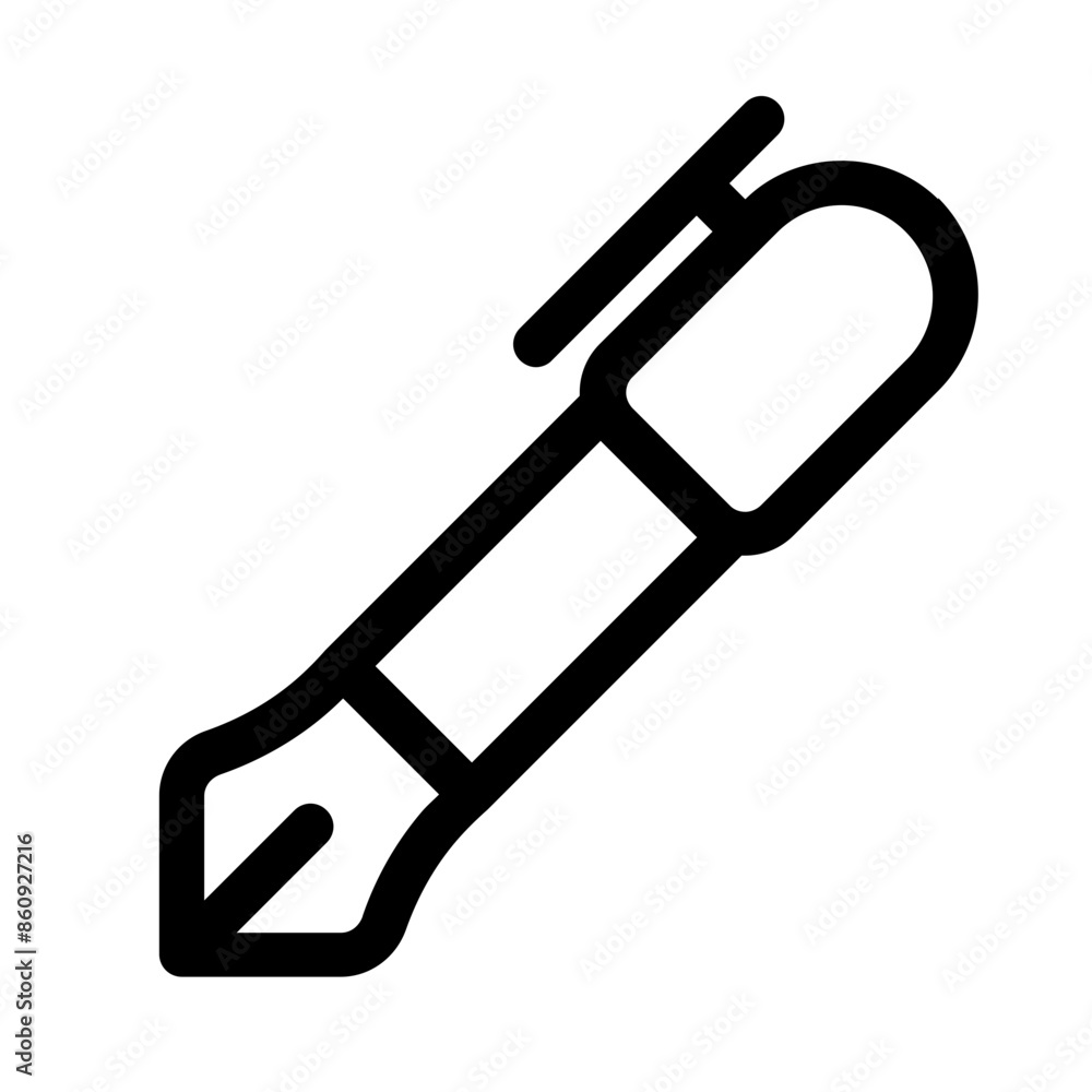 ink pen icon with line style, perfect for user interface projects ink pen icon with line style, perfect for user interface projects