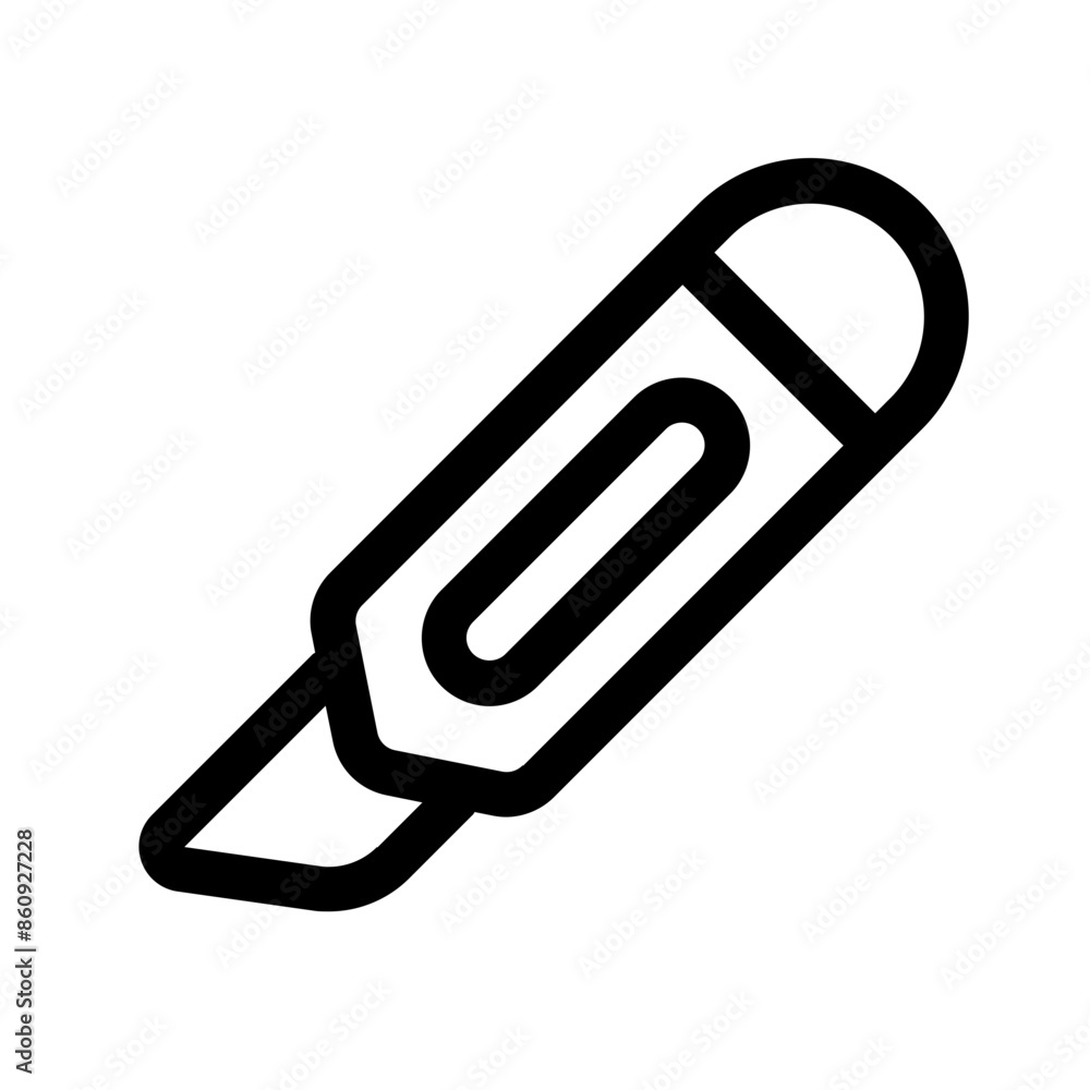 cutter icon with line style, perfect for user interface projects