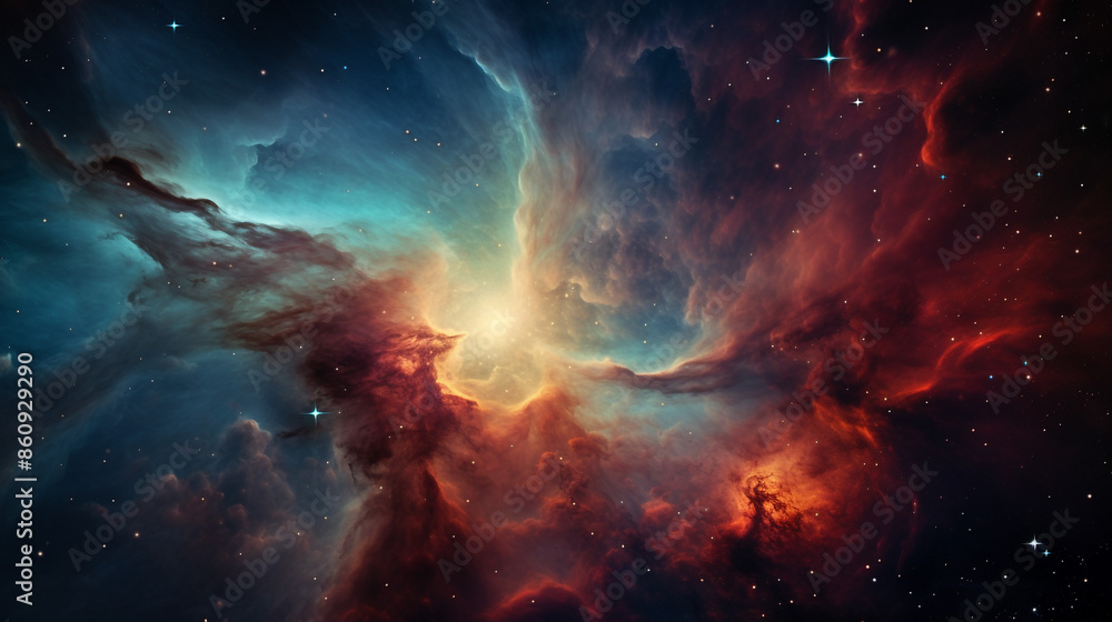 Orion Nebula a stunning astrophotography image of the colorful space in galaxy Orion Nebula a stunning astrophotography image of the colorful space in galaxy