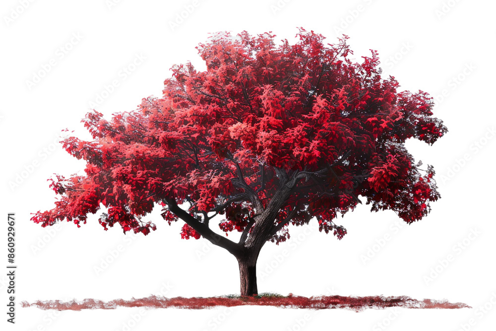 Obraz premium red tree isolated on transparent background