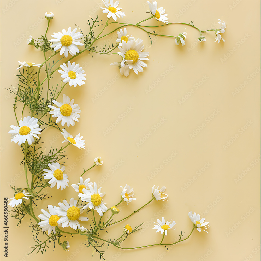 Daisies Flower Corner Illustration Daisies Flower Corner Illustration