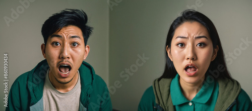 Asian man and woman, 20-30,...