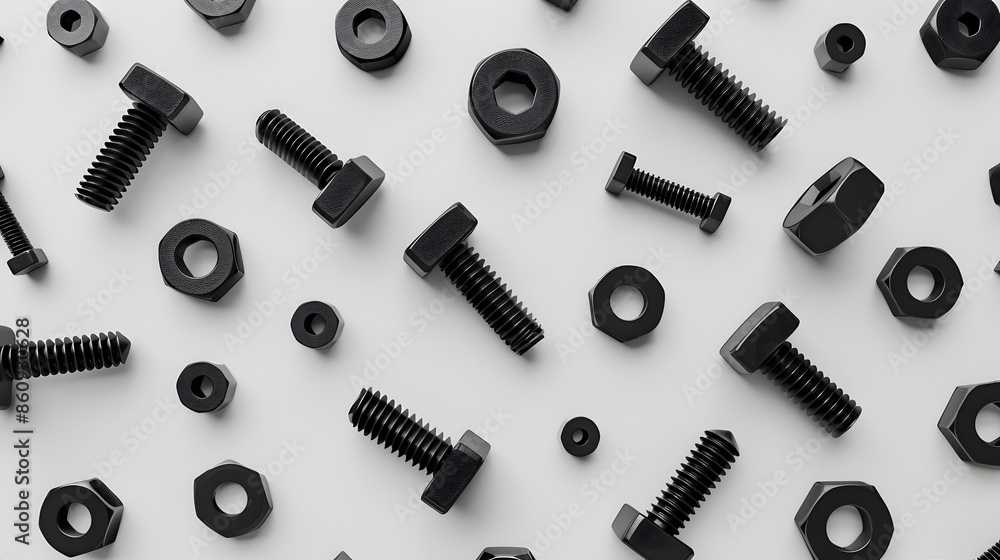 Mechanical pattern of screws, nuts, cogs, and bolts Mechanical pattern of screws, nuts, cogs, and bolts