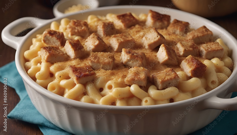 chicken mac and cheese in a bowl chicken mac and cheese in a bowl