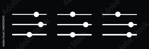 Settings slider icon Outline vector