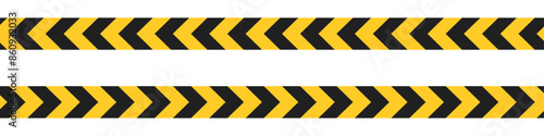 Black and Yellow warning barricade tape vector illustration design