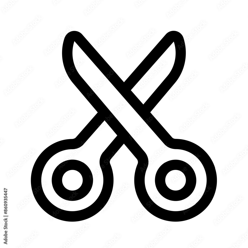 scissors icon with line style, perfect for user interface projects scissors icon with line style, perfect for user interface projects