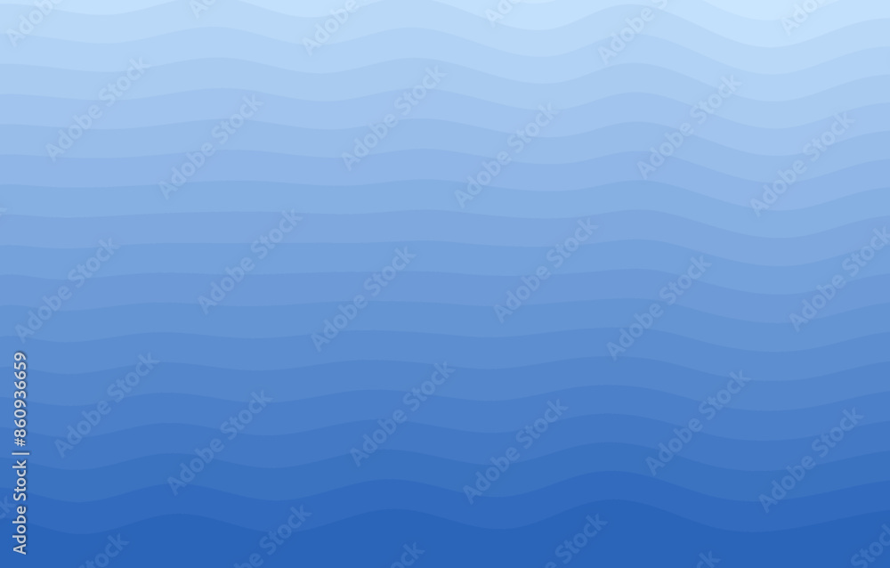 Obraz premium Background vector illustration of blue ocean wave layers