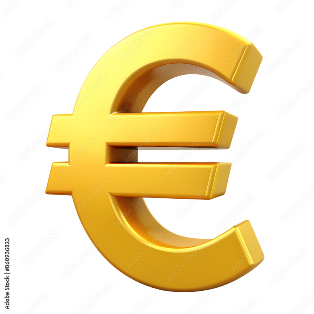 euro currency symbol 3d on transparent background euro currency symbol 3d on transparent background
