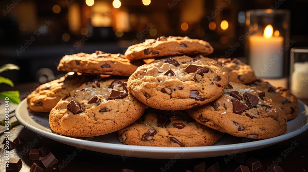 a pile of crunchy and sweet chocolate cake with a sprinkling of chocolate chips on top on a plate a pile of crunchy and sweet chocolate cake with a sprinkling of chocolate chips on top on a plate