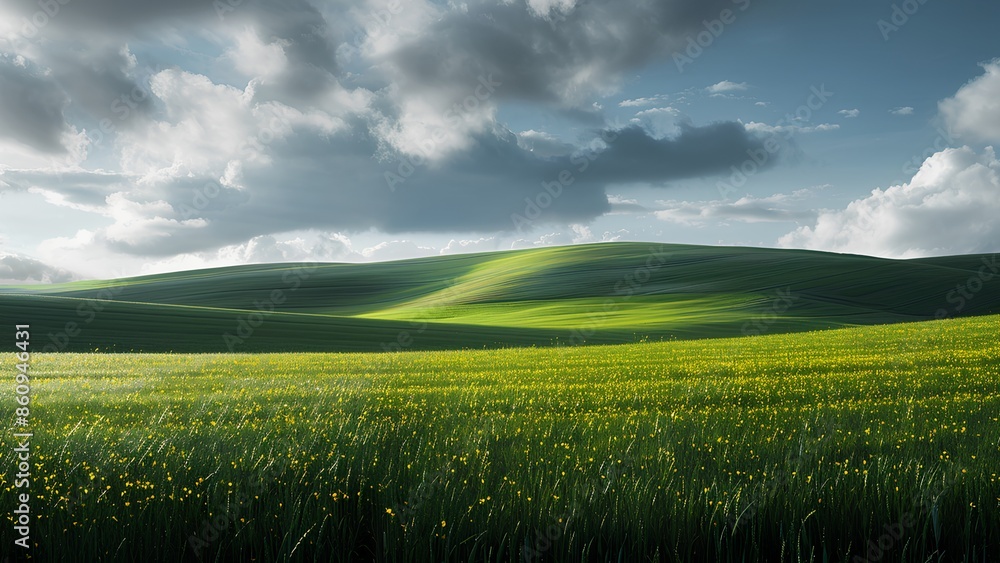 Obraz premium field and blue sky