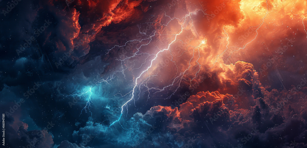 A dark sky with a stormy atmosphere by AI generated image A dark sky with a stormy atmosphere by AI generated image
