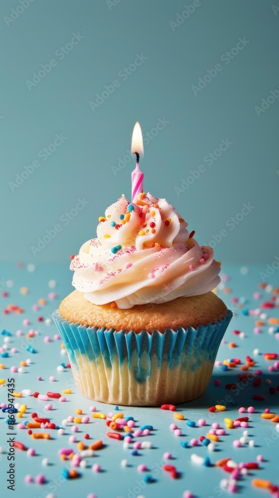 Birthday cupcake , commercial ads photo, product shot, stunning, beautiful, minimalist, award Birthday cupcake , commercial ads photo, product shot, stunning, beautiful, minimalist, award