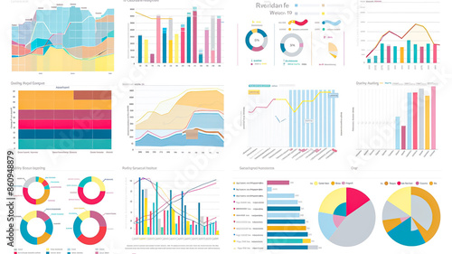 A collection of colorful graphs and charts