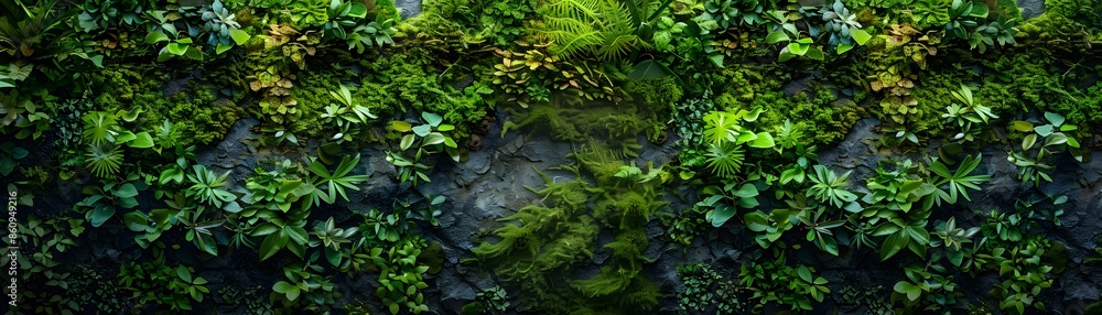 Moss Covered Wall Backdrop for Natural Product Presentation and Display Moss Covered Wall Backdrop for Natural Product Presentation and Display