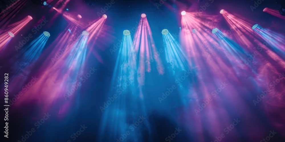 © Nice Seven - Stage Lights in a Smoky Concert Venue