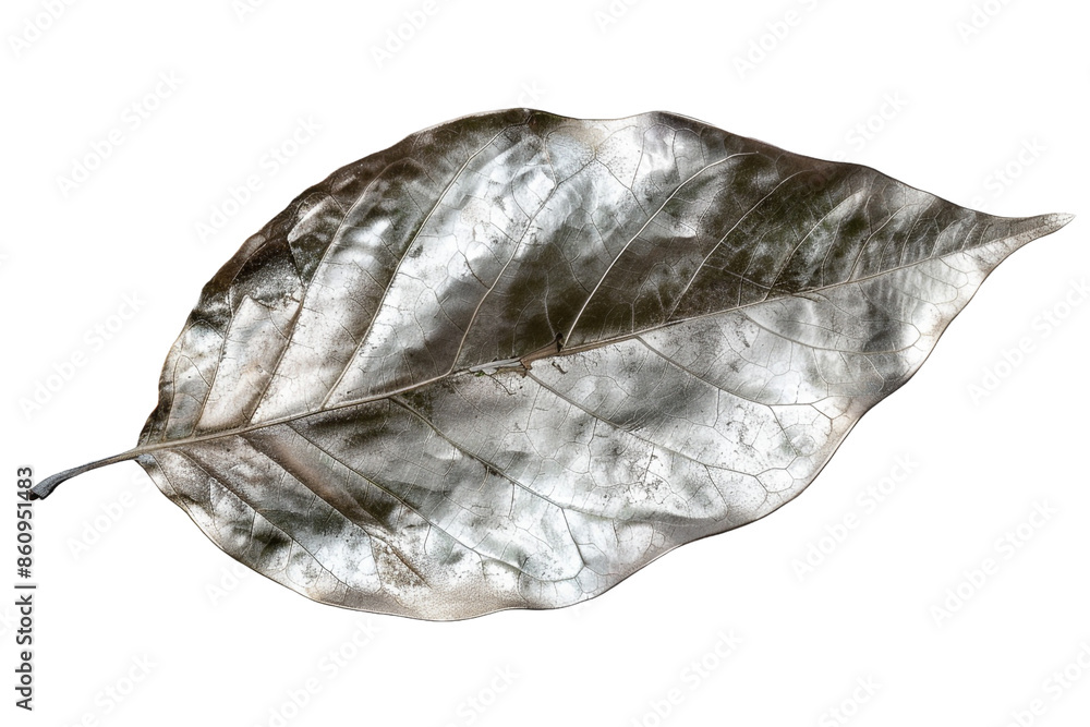 silver leaf isolated on transparent background silver leaf isolated on transparent background