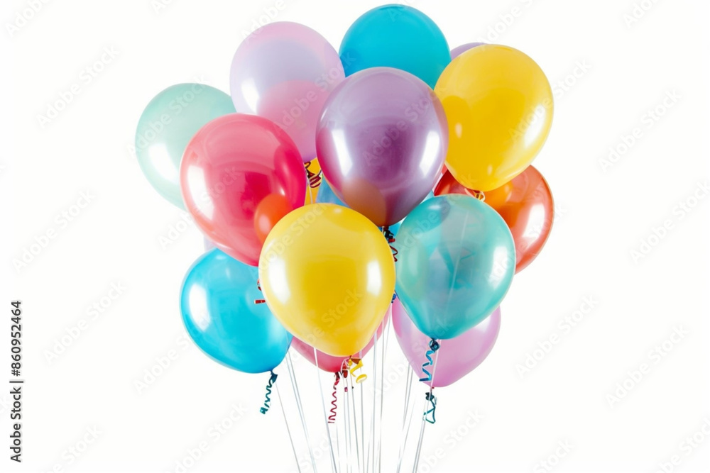 colorful balloons isolated on white background. colorful balloons isolated on white background.