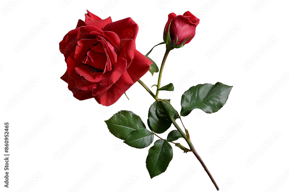 single red rose isolated on transparent background single red rose isolated on transparent background
