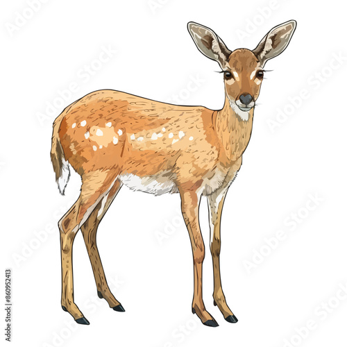 Cute Klipspringer vector illustration