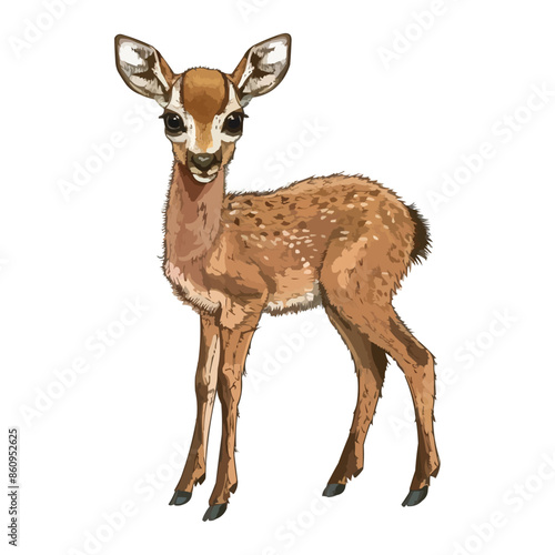 Cute Klipspringer vector illustration