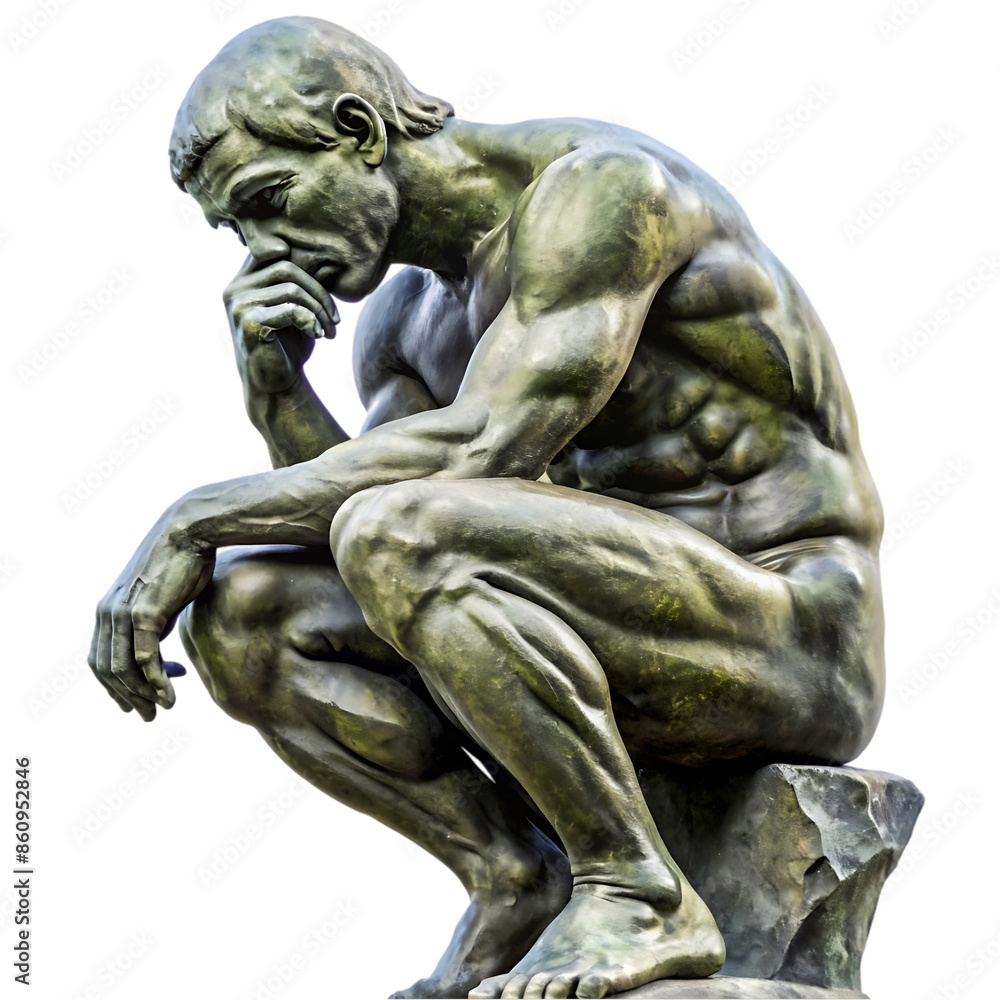 paris france the thinker by auguste rodin on transparent background paris france the thinker by auguste rodin on transparent background