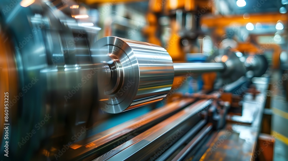 Blurred Factory Machinery in Motion with Ample Copy Space for Text Blurred Factory Machinery in Motion with Ample Copy Space for Text