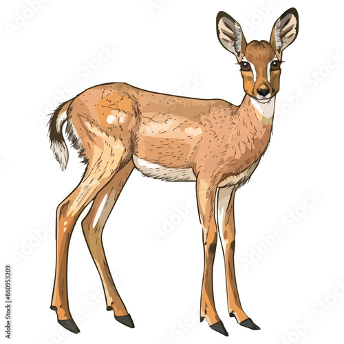 Cute Klipspringer vector illustration