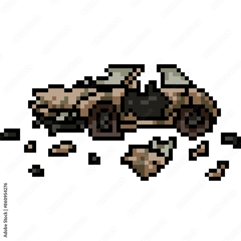 pixel art of dead car junk pixel art of dead car junk