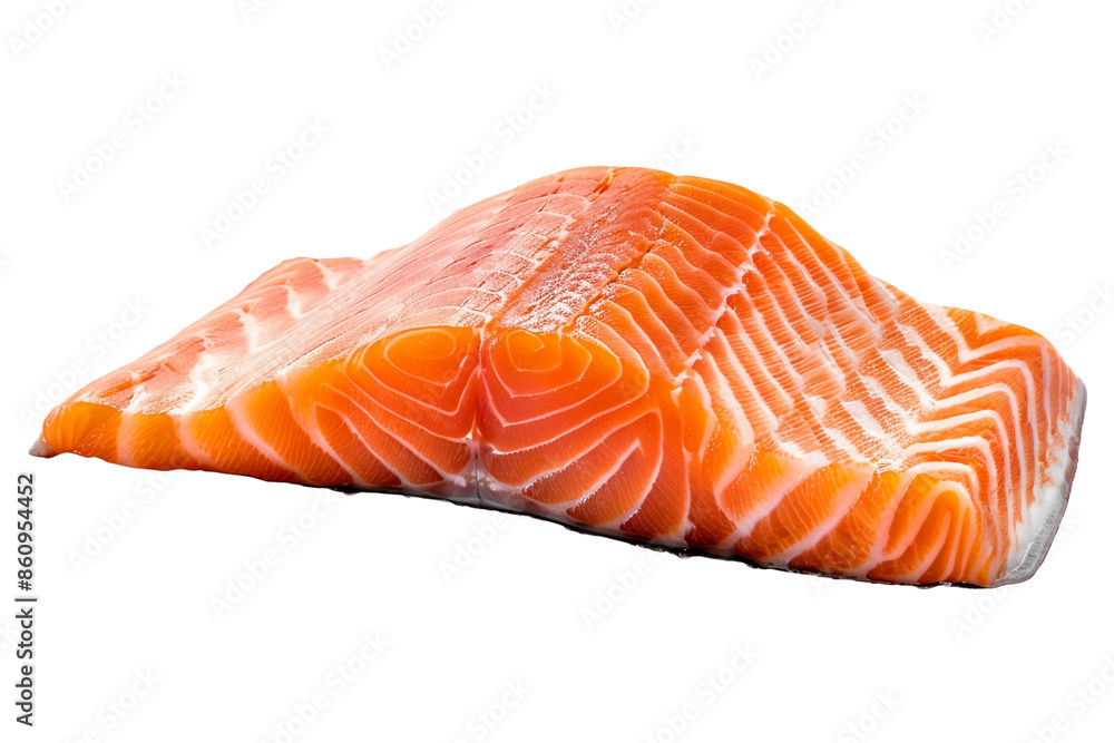 slice of salmon isolated on transparent background slice of salmon isolated on transparent background