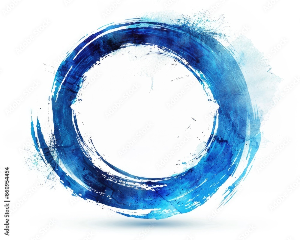Blue Circle. Abstract Blue Circle Design on White Background Blue Circle. Abstract Blue Circle Design on White Background