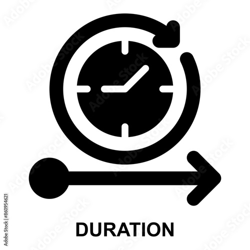 duration, time, period, project, milestone, timeline solid glyph icon