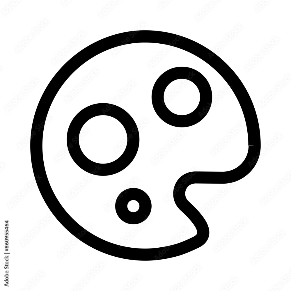palette icon with line style, perfect for user interface projects palette icon with line style, perfect for user interface projects
