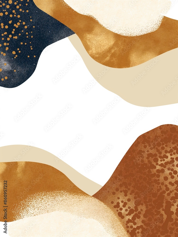 Fototapeta premium Minimal abstract vertical poster copy space background bohemian style glitter effect