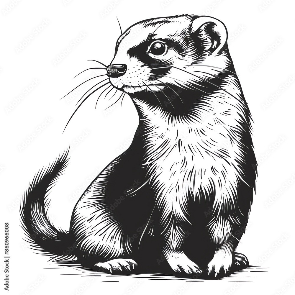 Ferret Playing , A playful ferret, ideal for pet,themed designs or animal behavior educational materials Ferret Playing , A playful ferret, ideal for pet,themed designs or animal behavior educational materials