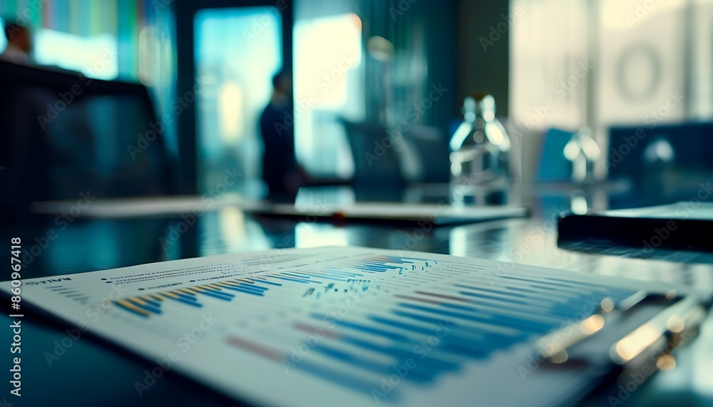 Close-up of a Financial Report on a Desk in an Office Close-up of a Financial Report on a Desk in an Office