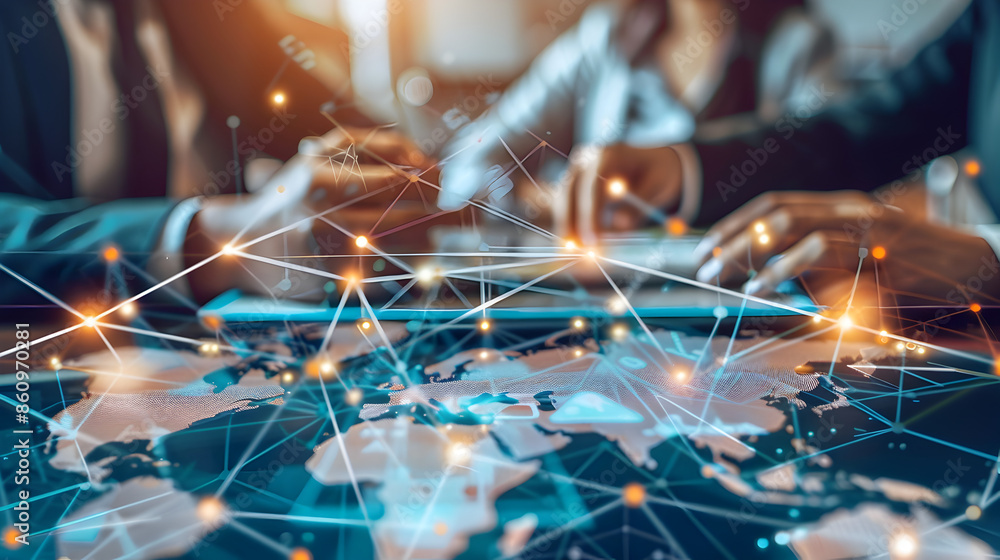 Person typing on showing world map. person typing, laptop, world map ...